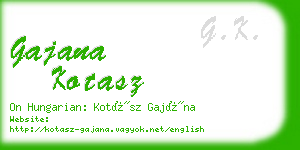 gajana kotasz business card